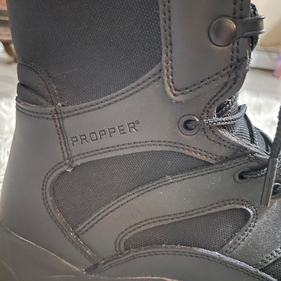 Propper Mens 13W Boots Black Lace up Zip side - Picture 13 of 13